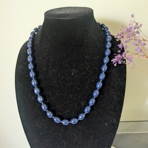 Elegant Blue Beaded Necklace